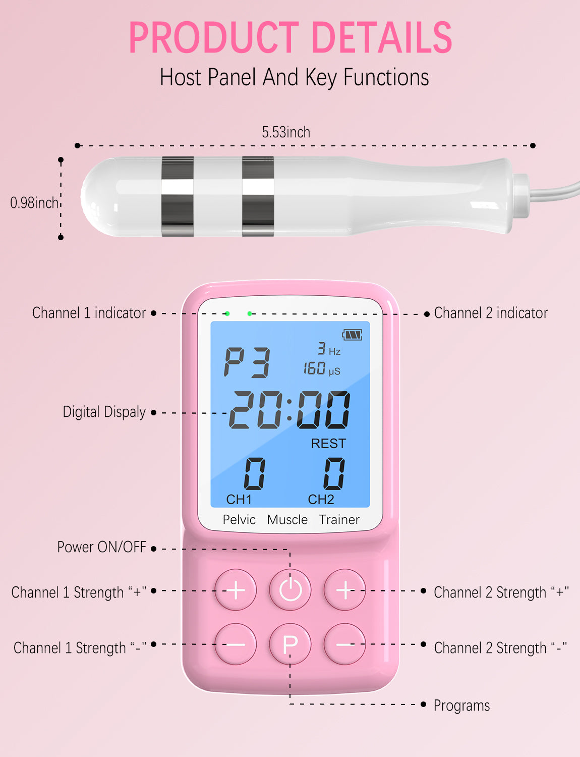 Sheyera Kegel Exerciser，Electric Pelvic Floor Muscle Strengthening Device For Women，Incontinence Treatment Device